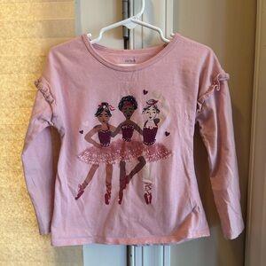 Cat & Jack Pink Long Sleeve Shirt with Dancer Design